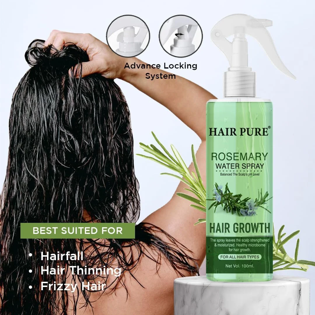اسپری مو آب رزماری (100 میلی لیتر) | 100% خالص و طبیعی | میست مو رزماری | اسپری مو برای کمک به کاهش ریزش مو، تقویت کننده مو | مناسب برای انواع مو (100 میلی لیتر)