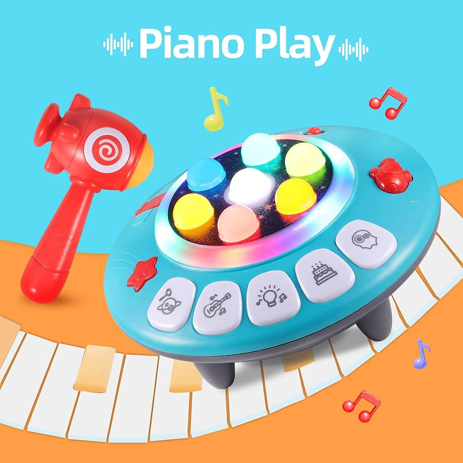 اسباب بازی های موزیکال کودک، اسباب بازی های کودک 6 تا 18 ماهه، اسباب بازی کوبه ای موزیکال 8 در 1، اسباب بازی یوفو چراغ دار، بازی آموزشی چکش سفینه فضایی برای کودک نوپا، هدایای تولد سرگرم کننده برای کودکان اسباب بازی های موزیکال کودک، اسباب بازی های کودک 6 تا 18 ماهه، اسباب بازی کوبه ای موزیکال 8 در 1، اسباب بازی یوفو چراغ دار، بازی آموزشی چکش سفینه فضایی برای کودک نوپا، هدایای تولد سرگرم کننده برای کودکان