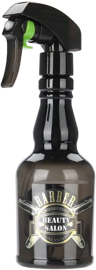 بطری اسپری آرایشگری، بطری اسپری 300 میلی لیتری خالی و قابل پر کردن مجدد، ابزار آرایشگری سالن، آبپاش برای حالت دادن به مو، آرایشگر، سالن (مشکی)