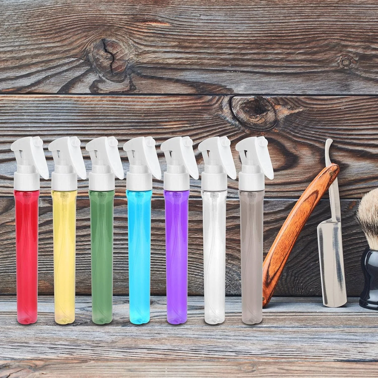 بطری اسپری آرایشگری، بطری اسپری خالی قابل شارژ مجدد برای حالت دادن به مو، بطری اسپری مه پاش مداوم خانگی، بطری اسپری مو قابل حمل، کتری اسپری مه پاش ریز، برای تمیز کردن حالت دهی مو 38 میلی لیتر (شفاف)