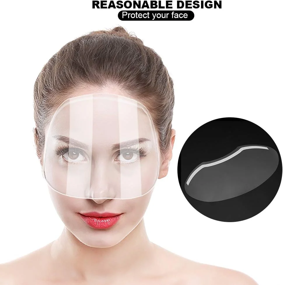 100 عدد محافظ رنگ مو و اسپری مو، ابزار محافظت شفاف سالن، ماسک صورت پلاستیکی آرایشگری، محافظ صورت شفاف اسپری مو، برای محافظت از چشم و صورت