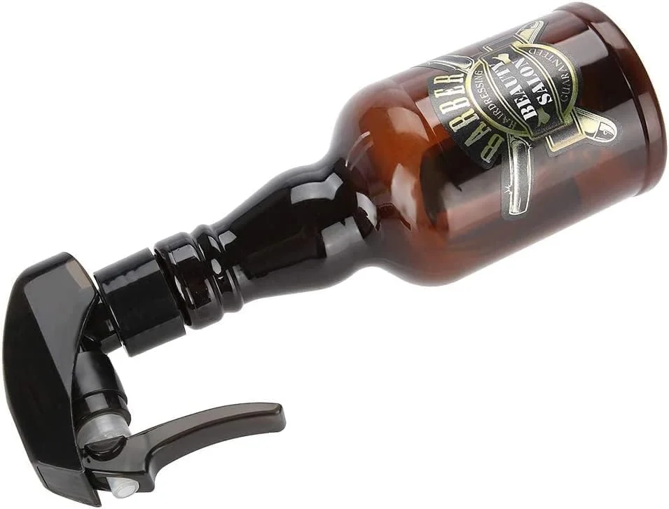 بطری اسپری آرایشگری، بطری اسپری 300 میلی لیتری خالی و قابل پر کردن مجدد، ابزار آرایشگری سالن، آبپاش برای حالت دادن به مو، آرایشگر، سالن (قهوه ای)