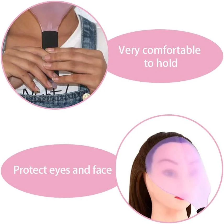 ماسک محافظ اسپری مو، 2 عدد، محافظ صورت برای جلوگیری از تماس پوست صورت با مو (رنگ تصادفی)