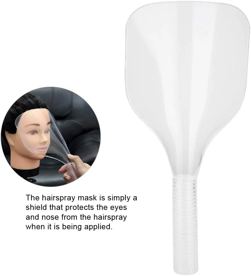 محافظ صورت اسپری مو، محافظ صورت، ابزار محافظت از حالت دهی موی شفاف نشکن برای آرایشگاه، محافظ پوست صورت و چشم، ابزار آرایش مو