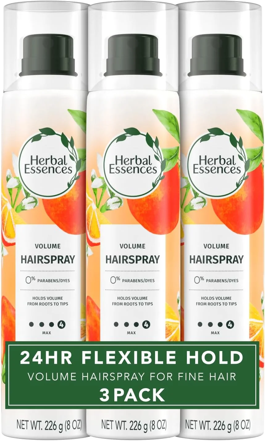 اسپری مو حجم دهنده Herbal Essences، نگهدارنده قوی، رایحه مرکبات تازه، بسته 3 عددی، مجموعا 709 میلی لیتر