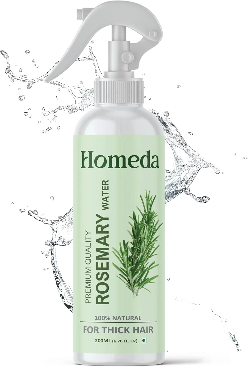 اسپری مو رزماری Homeda، آب رزماری برای رشد مو، اسپری آب رُز ماری، هیدروسول رُژ مِری، مه رُز مِری با بطری اسپری، احیا کننده تقطیر شده با بخار رُزبری 100% خالص طبیعی (200 میلی لیتر)