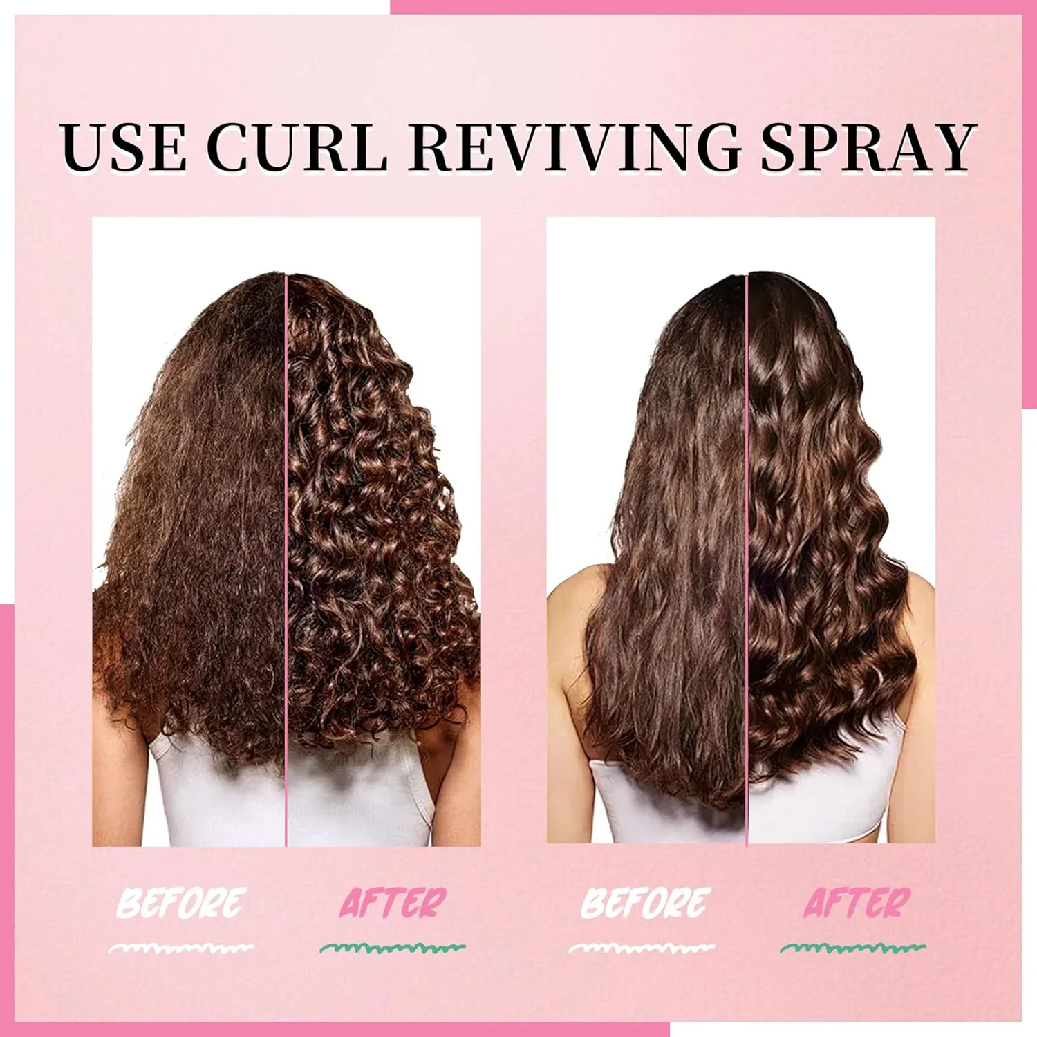 اسپری طراوت بخش موی فر ایمتی، اسپری موی فر بدون نیاز به آبکشی، اسپری موی فر مرطوب کننده، اسپری حالت دهنده موی بلند و حجیم کننده با ماندگاری طولانی 150 میلی لیتر