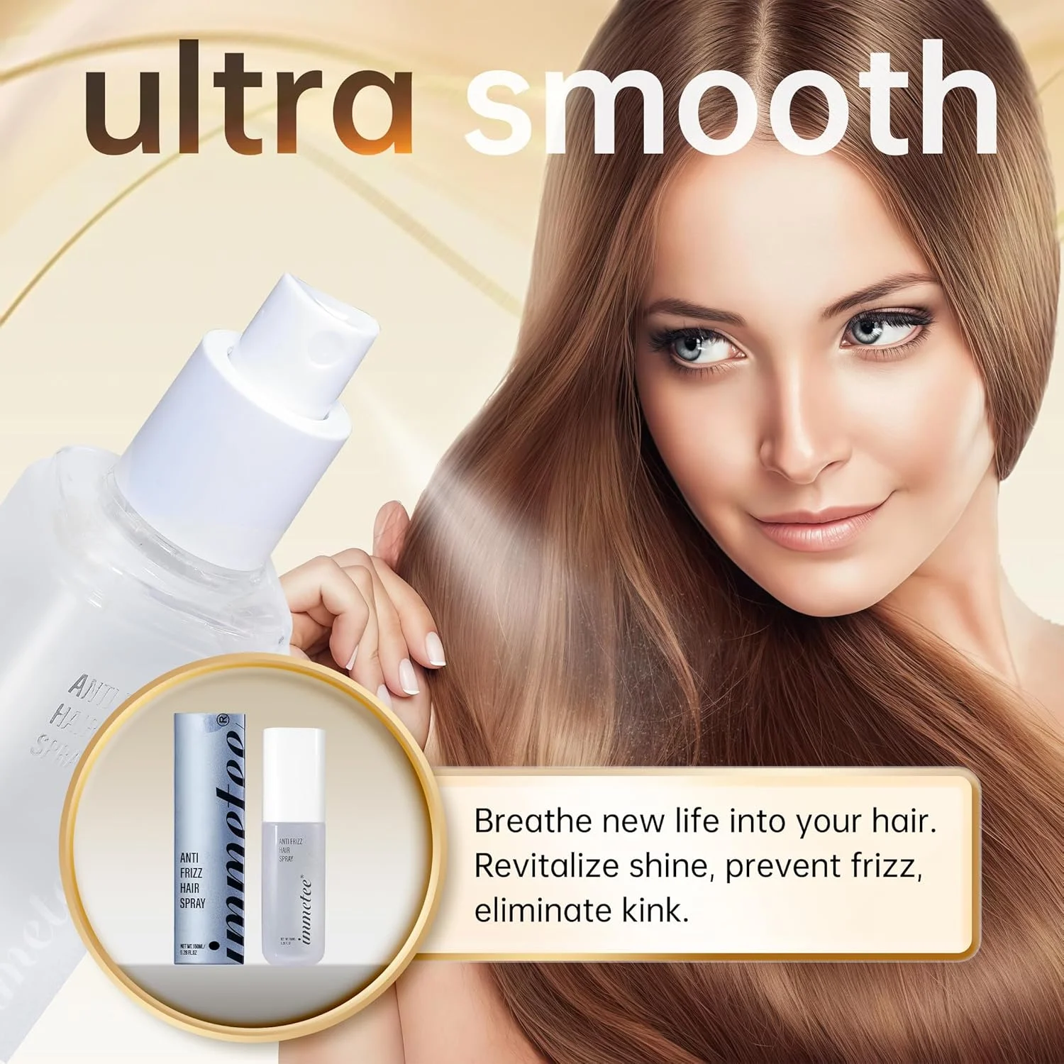 اسپری مو ضد وز ایمتی، اسپری حالت دهنده و تثبیت کننده مو، اسپری صاف کننده و مرطوب کننده مو، محافظ و باز کننده گره مو (150 میلی لیتر) اسپری مو ضد وز ایمتی، اسپری حالت دهنده و تثبیت کننده مو، اسپری صاف کننده و مرطوب کننده مو، محافظ و باز کننده گره مو (150 میلی لیتر)