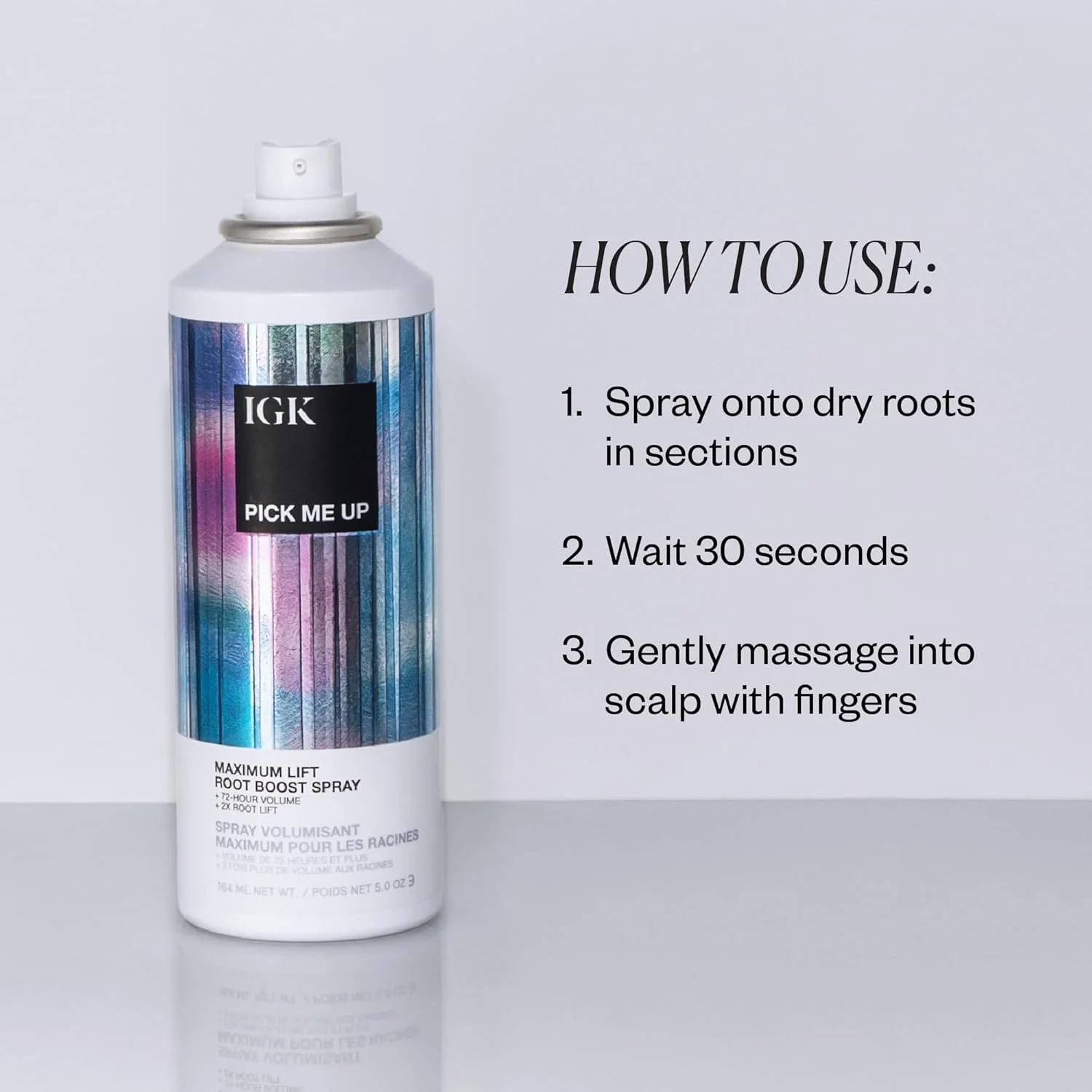 اسپری افزایش حجم ریشه مو آی جی کی مدل Pick Me Up