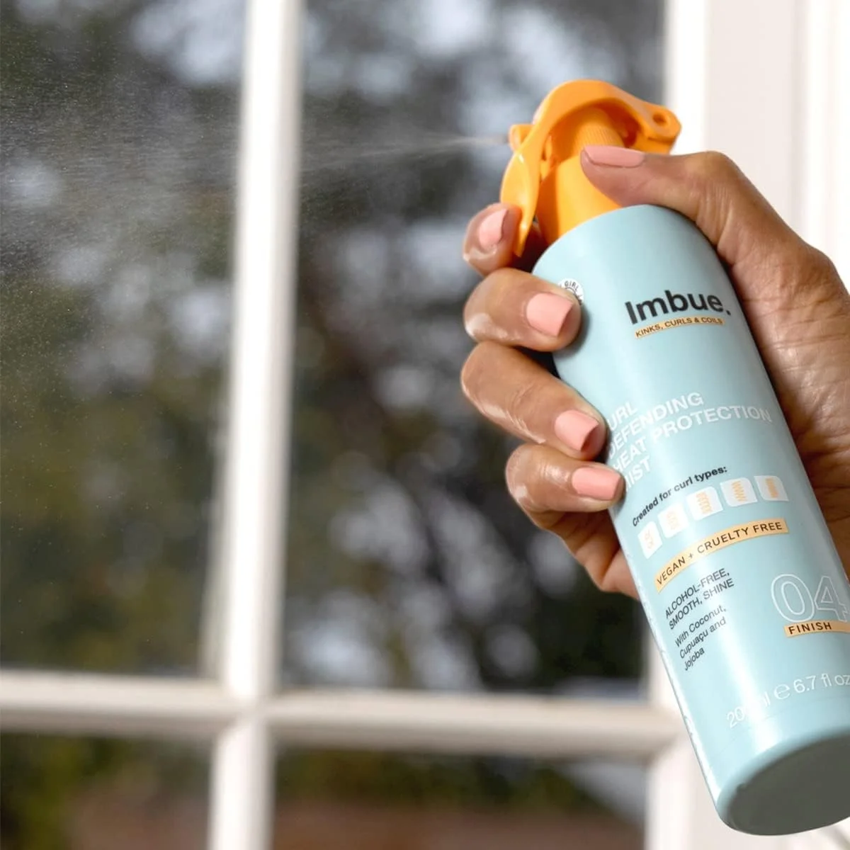 اسپری محافظت از مو در برابر حرارت ایمبو، مناسب موهای فر، وگان، 200 میلی لیتر، فاقد پارابن، محافظت از موهای خشک و آسیب دیده در برابر حرارت