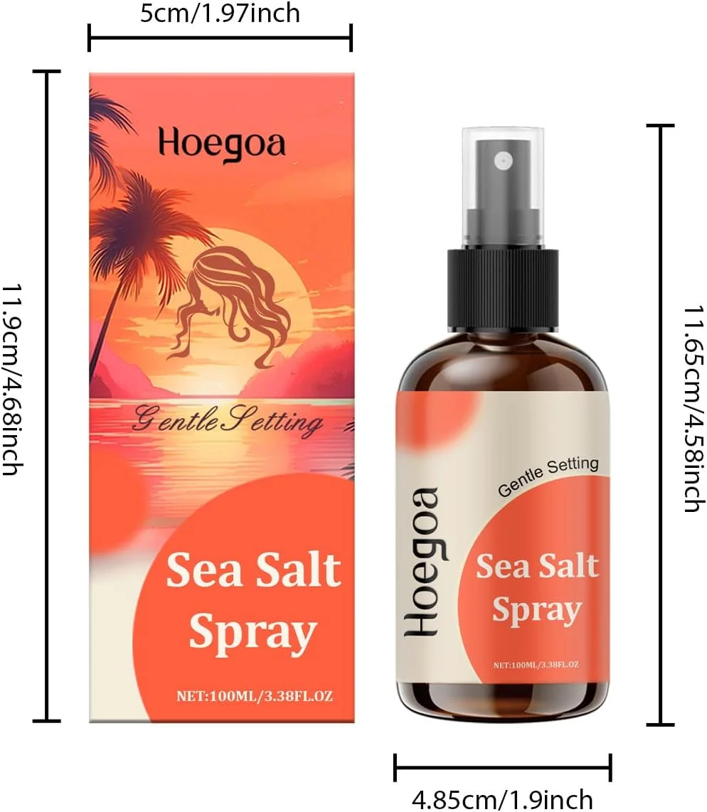 اسپری مو حاوی نمک دریا برای ایجاد فوری حالت موج‌دار ساحلی، افزایش حجم و بافت مو، غنی شده با جلبک دریایی و ویتامین B5، ایجاد ظاهری طبیعی و آشفته، اسپری سبک برای حالت‌دهی آسان