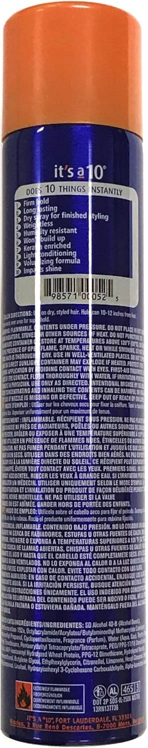 اسپری موی سوپر هولد و کراتین ایتس اِ 10 هیرکر، 295 میلی لیتر