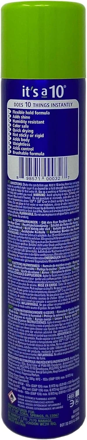 اسپری حالت دهنده مو 10 کاره ایتز اِ 10 هیرکر، 295 میلی لیتر
