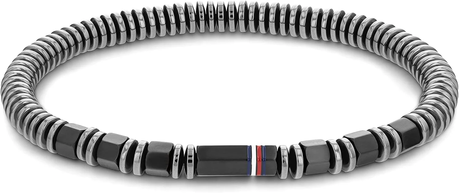 دستبند مردانه تامی هیلفیگر مدل METALLIC BEADS FAMILY - 2790383 سایز One Size
