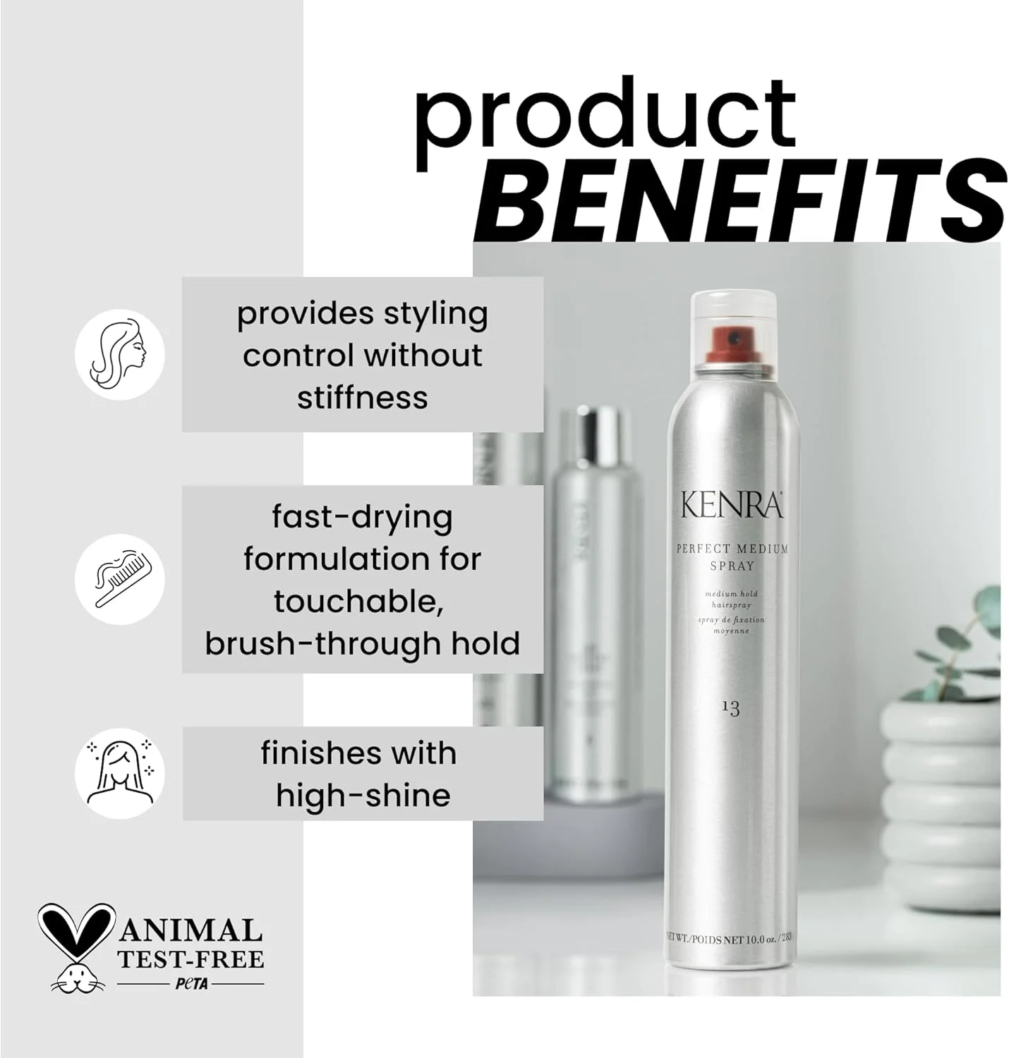 اسپری حالت دهنده موی متوسط کنرا پروفشنال 13 50% | کنترل حالت دهی بدون خشکی | نگهداری متوسط | فرمولاسیون سریع خشک شونده | پوشش براق | مناسب برای انواع مو | 10 اونس