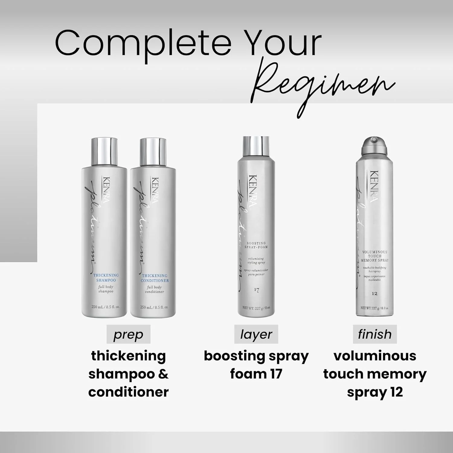 اسپری حجم دهنده و حالت دهنده مو کنرا پلاتینیوم شماره 12 | حجم دهنده و پرپشت کننده مو | ماندگاری 96 ساعته | حجم دهی نرم و لطیف | مناسب انواع مو | 236 میلی لیتر