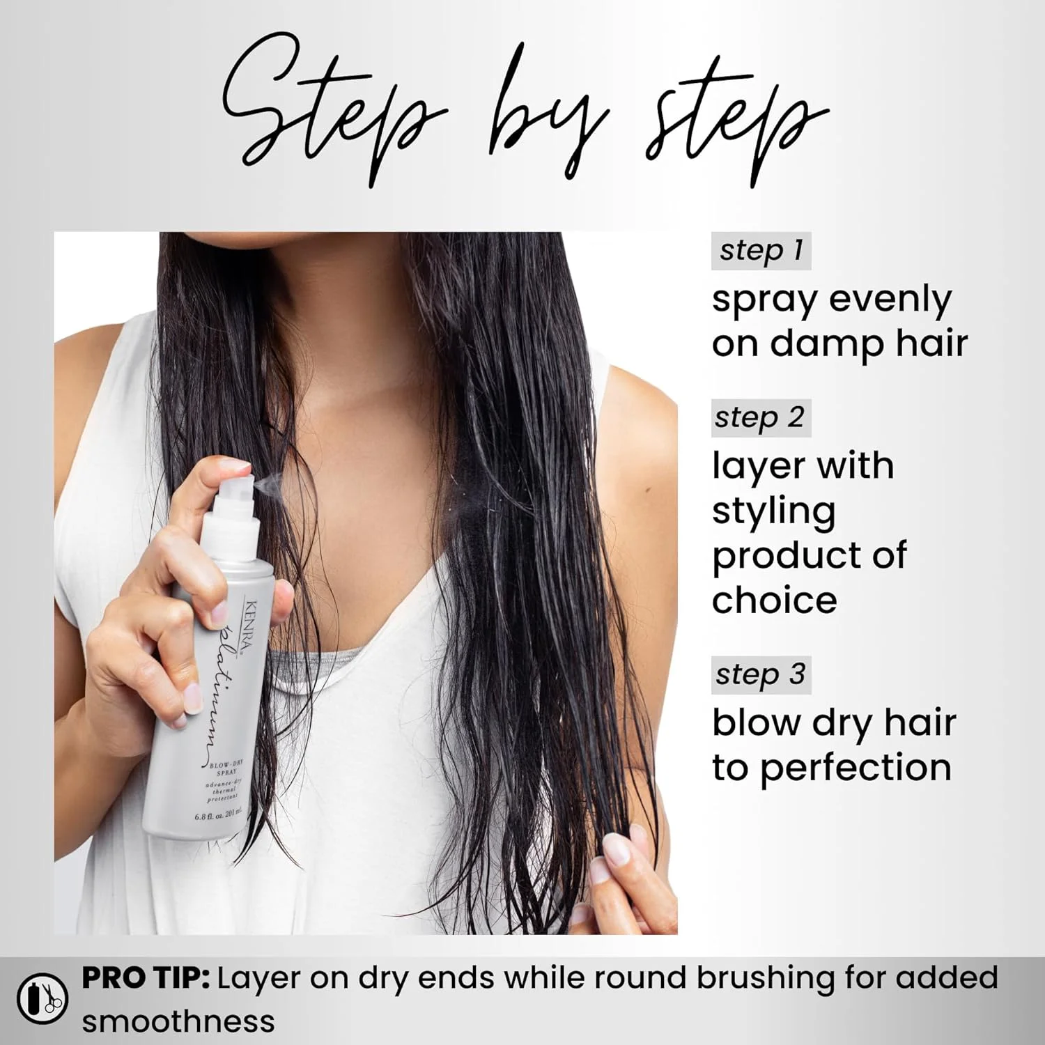 اسپری حالت دهنده سریع مو کنرا پلاتینیوم | محافظت از مو در برابر حرارت | باز کننده گره، نرم کننده و لطیف کننده | از بین برنده وز و مقاوم در برابر رطوبت | مناسب موهای متوسط تا ضخیم | ۲۰۰ میلی لیتر