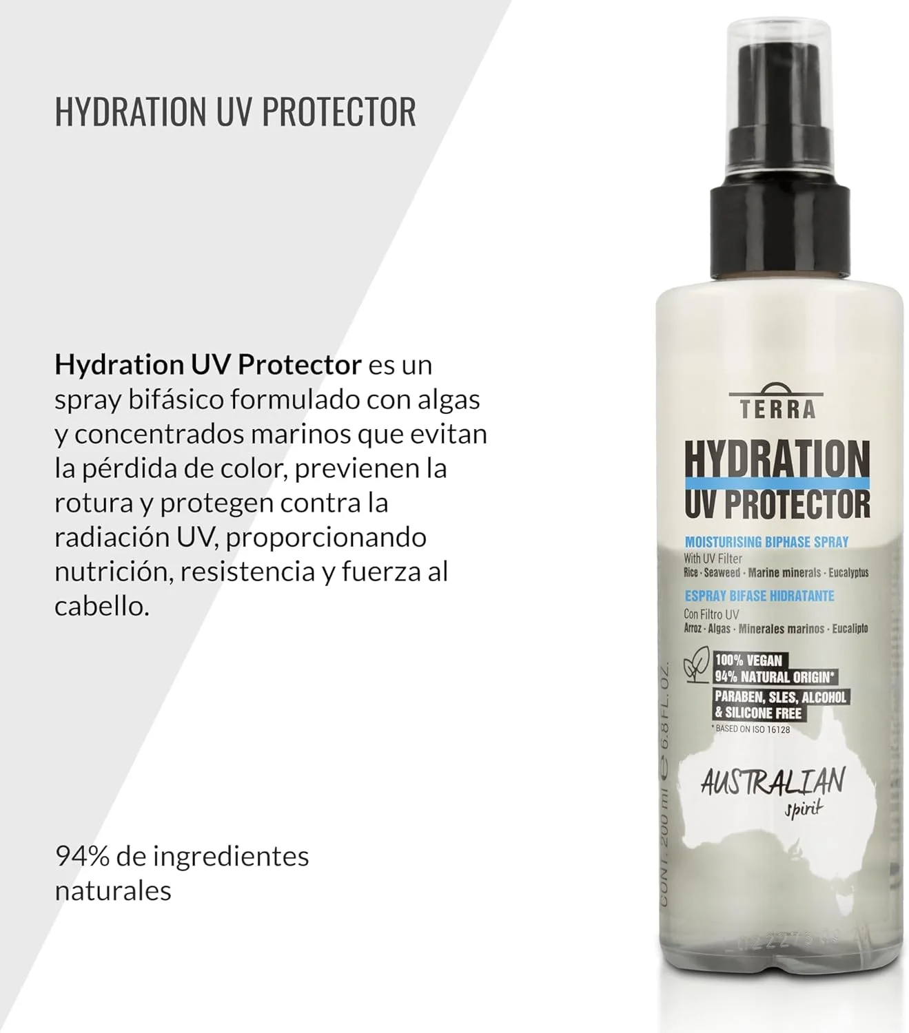 لندان - اسپری باز کننده گره مو بدون نیاز به آبکشی - محافظ آبرسان Terra در برابر اشعه ماوراء بنفش - 200 میلی لیتر - اسپری دو فاز مرطوب کننده - محافظت در برابر حرارت و اشعه ماوراء بنفش - جلوگیری از شکستگی مو لندان - اسپری باز کننده گره مو بدون نیاز به آبکشی - محافظ آبرسان Terra در برابر اشعه ماوراء بنفش - 200 میلی لیتر - اسپری دو فاز مرطوب کننده - محافظت در برابر حرارت و اشعه ماوراء بنفش - جلوگیری از شکستگی مو