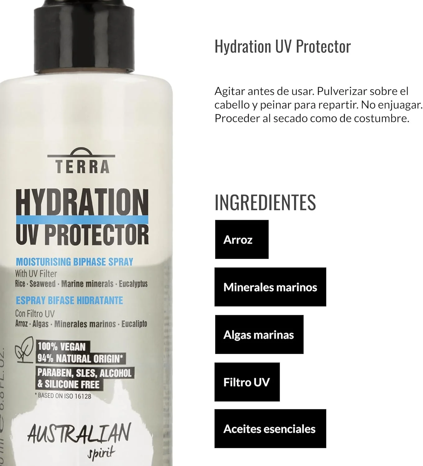 لندان - اسپری باز کننده گره مو بدون نیاز به آبکشی - محافظ آبرسان Terra در برابر اشعه ماوراء بنفش - 200 میلی لیتر - اسپری دو فاز مرطوب کننده - محافظت در برابر حرارت و اشعه ماوراء بنفش - جلوگیری از شکستگی مو لندان - اسپری باز کننده گره مو بدون نیاز به آبکشی - محافظ آبرسان Terra در برابر اشعه ماوراء بنفش - 200 میلی لیتر - اسپری دو فاز مرطوب کننده - محافظت در برابر حرارت و اشعه ماوراء بنفش - جلوگیری از شکستگی مو