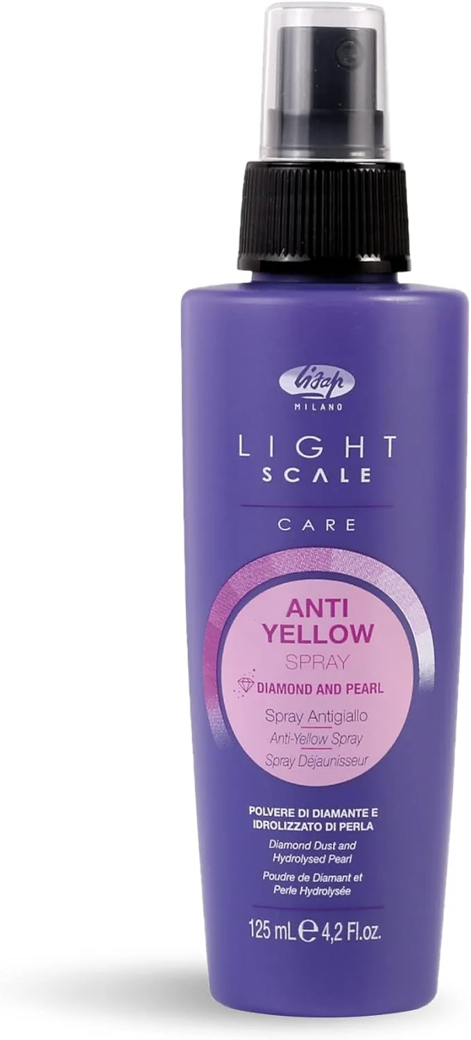 اسپری ضد زردی مو لیساپ سری Light Scale Care، تونر بنفش برای هایلایت، مغذی و آبرسان، خنثی کننده رنگ های زرد ناخواسته برای موهای بلوند متعادل، 125 میلی لیتر - Milano
