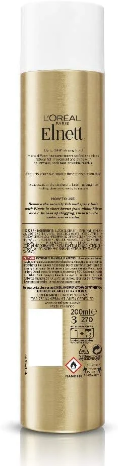 اسپری موی درخشان کننده و نگهدارنده قوی Elnett از لورآل پاریس، 200 میلی لیتر
