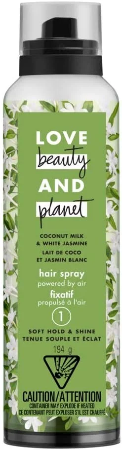 اسپری مو شیر نارگیل و یاس سفید لاو بیوتی اند پلنت، حالت دهنده ملایم و درخشان کننده، 200 میلی لیتر