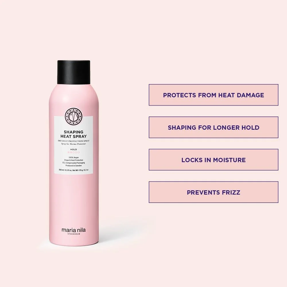 اسپری محافظ حرارتی مو ماریا نیلا، حجم 250 میلی لیتر، میزان نگهداری 2 از 5، محافظت از مو در برابر حرارت و ایجاد حالت، 100% وگان و فاقد سولفات/پارابن اسپری محافظ حرارتی مو ماریا نیلا، حجم 250 میلی لیتر، میزان نگهداری 2 از 5، محافظت از مو در برابر حرارت و ایجاد حالت، 100% وگان و فاقد سولفات/پارابن