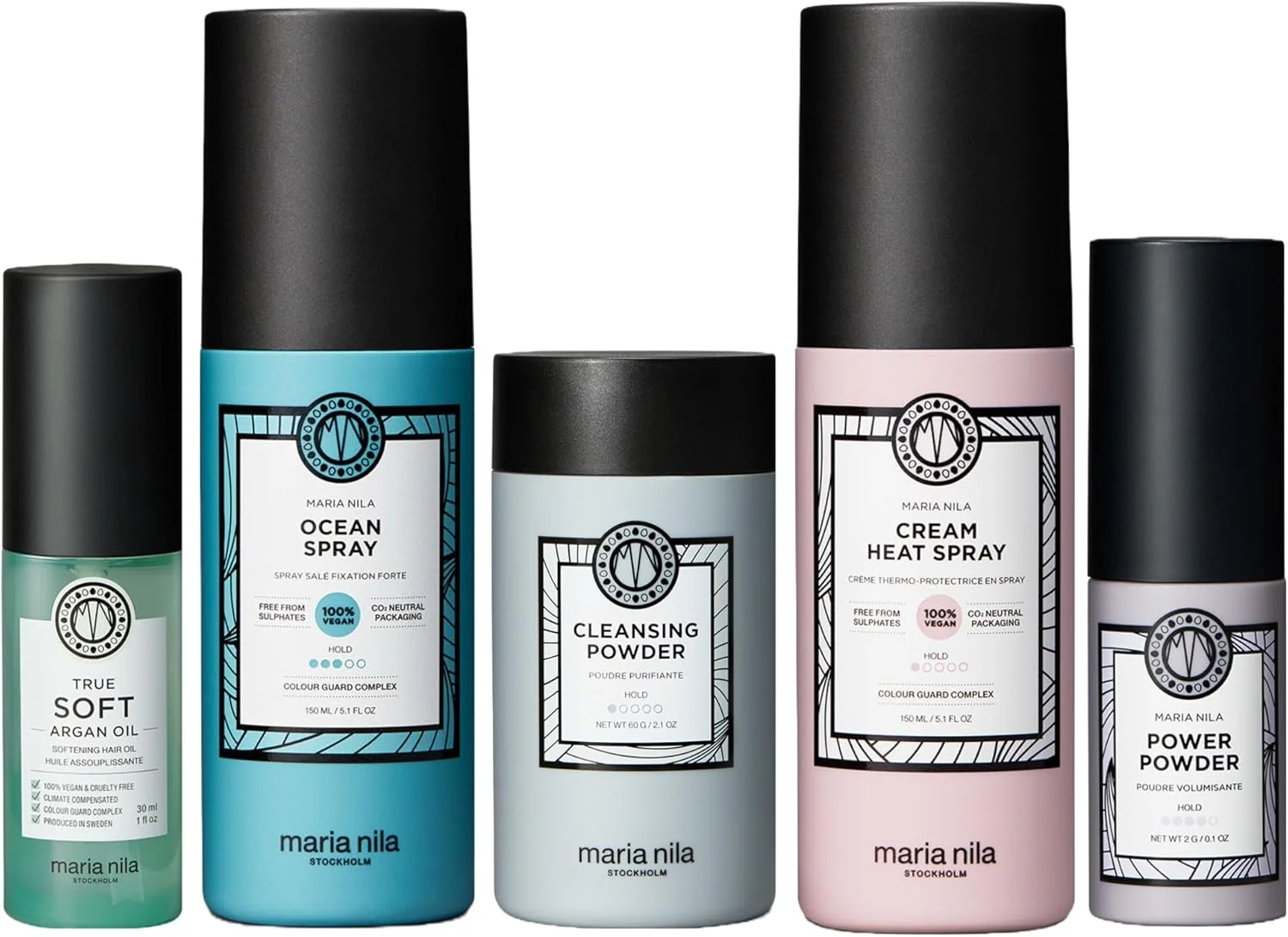 کیف آرایشی استایلینگ ماریا نیلا، ۵ محصول استایلینگ برای خلاقیت در ظاهر شما، ۱۰۰٪ وگان و بدون سولفات/پارابن
