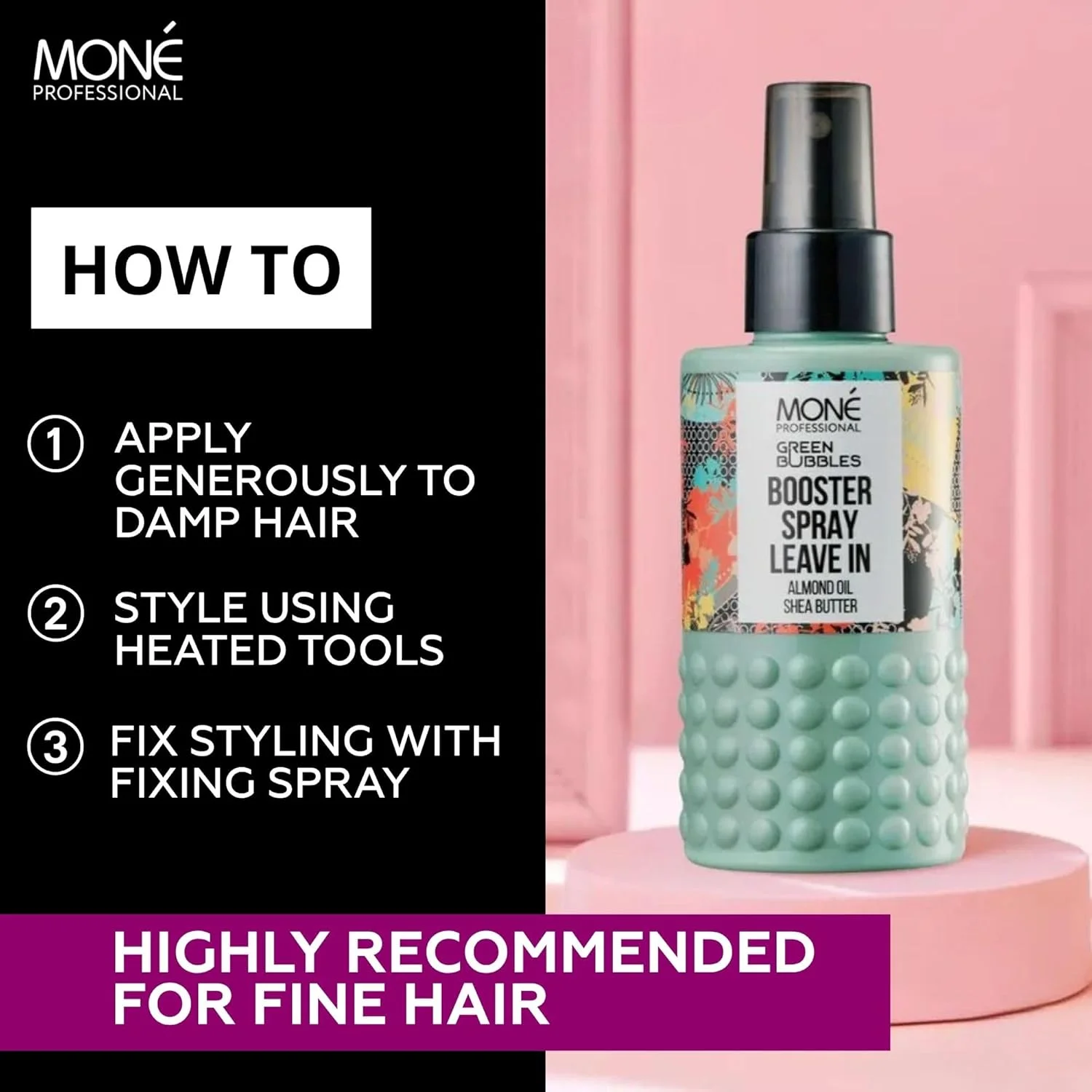 اسپری تقویت کننده و حجم دهنده مو مونِ پروفشنال - 150 میلی لیتر