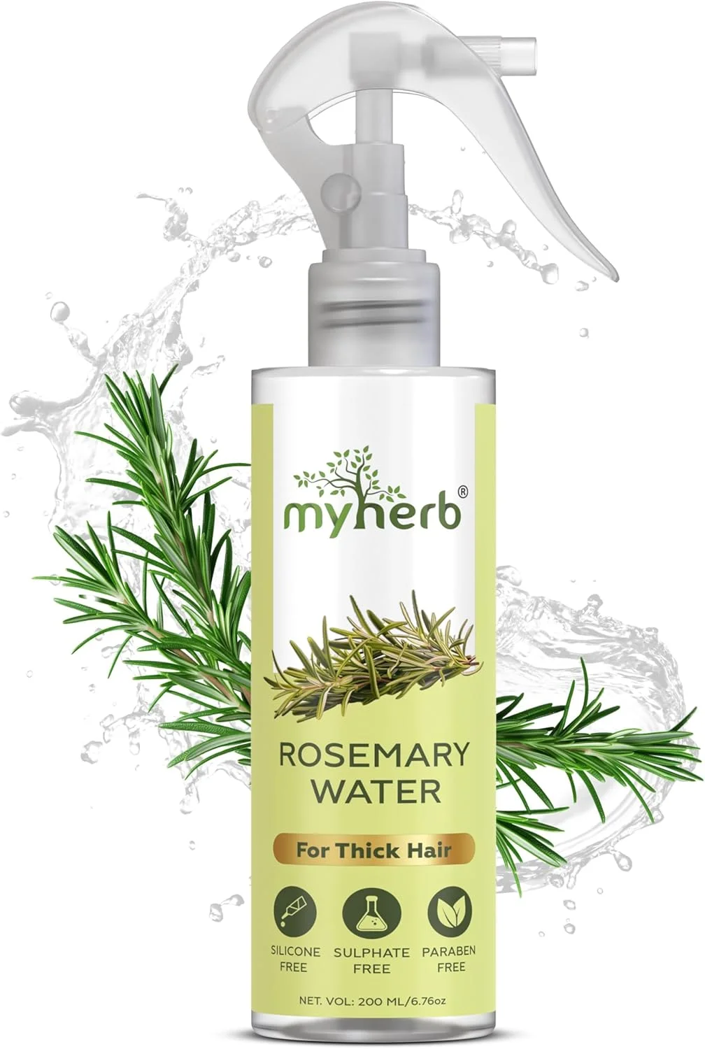 اسپری آب رزماری مو مای هرب (200 میلی لیتر) | 100% خالص، طبیعی و ارجینال | میست مو رزماری | اسپری مو برای رشد مجدد، کمک به کاهش ریزش مو، تقویت کننده مو | مناسب برای انواع مو