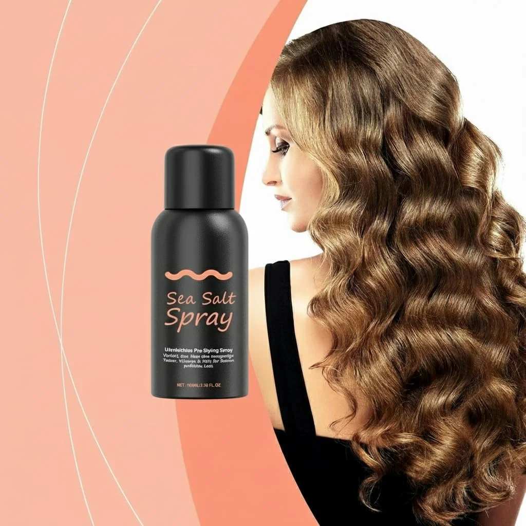 اسپری نمک دریایی NALACAL برای ایجاد بافت و حجم در مو، اسپری بافت دهنده مو با جلبک دریایی برای آقایان و بانوان، افزایش ضخامت و درخشندگی برای موهای نازک یا موج دار (100 میلی لیتر)