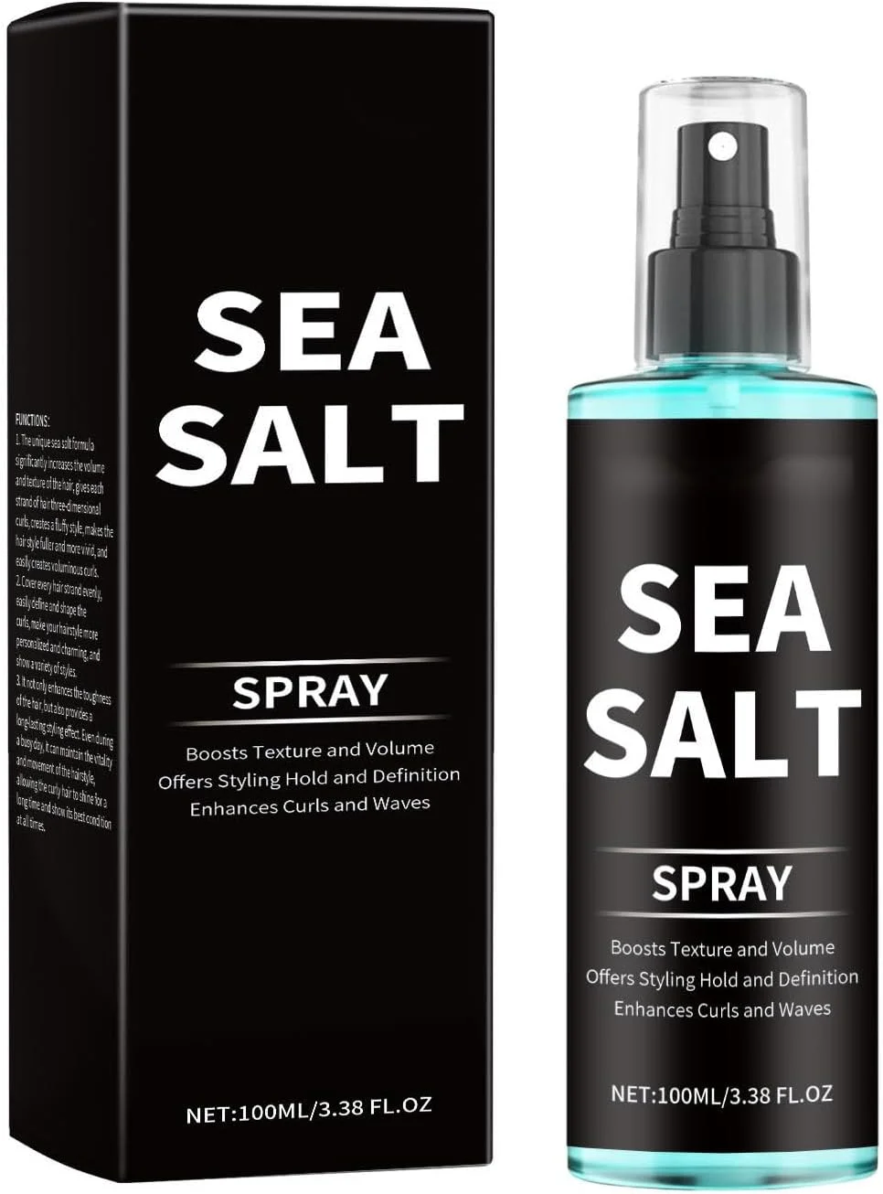 اسپری نمک دریا برای فر کردن مو، بافت سبک، افزایش حالت فر، حجم دهنده و بافت دهنده، اسپری حالت دهنده آسان برای انواع مو، 100 میلی لیتر اسپری نمک دریا برای فر کردن مو، بافت سبک، افزایش حالت فر، حجم دهنده و بافت دهنده، اسپری حالت دهنده آسان برای انواع مو، 100 میلی لیتر
