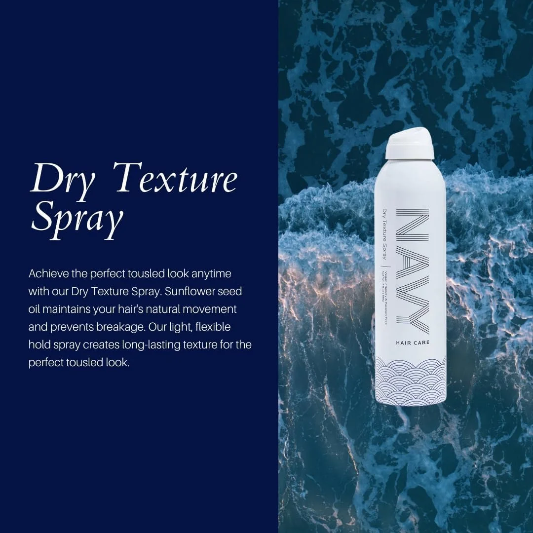 اسپری بافت دهنده موی خشک نیوی هیر کر مدل Pebble Beach