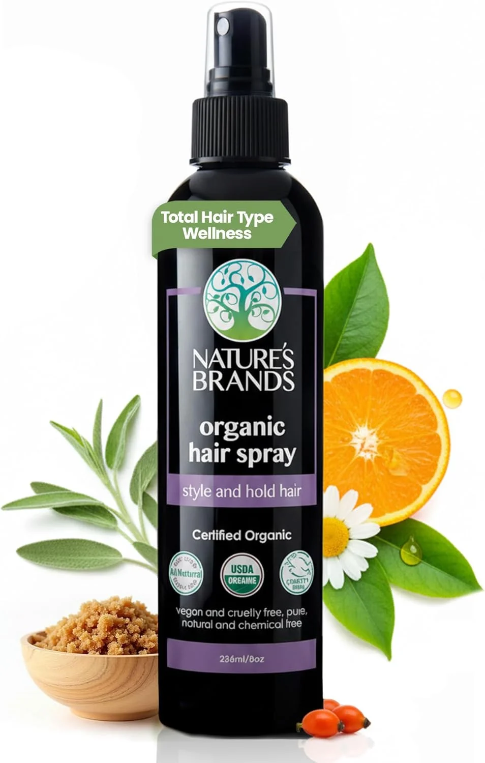 اسپری موی ارگانیک گیاهی Mari از برند Nature's Brands، ۲۳۶ میلی لیتر