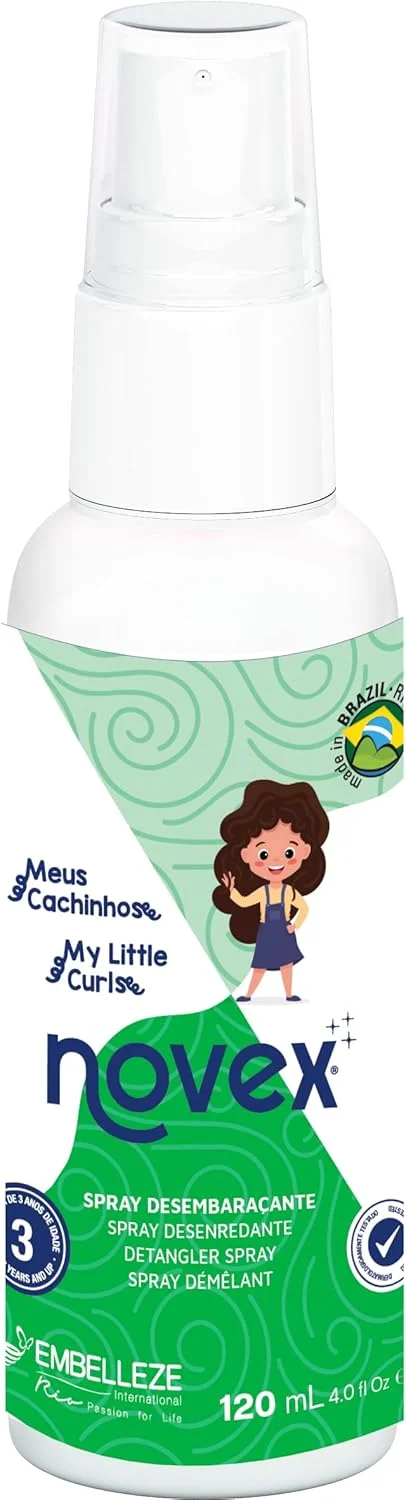 اسپری باز کننده گره مو نووکس مدل My Little Curls حجم 120 میلی لیتر غنی شده با روغن کرچک ارگانیک (مناسب برای انواع بافت موی فر)