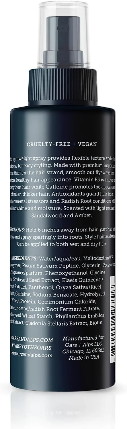 اسپری حجم دهنده و بافت دهنده مو Oars + Alps، ساخته شده با مواد طبیعی برای تقویت رشد مو، رایحه چوب صندل و کهربا، 100 میلی لیتر اسپری حجم دهنده و بافت دهنده مو Oars + Alps، ساخته شده با مواد طبیعی برای تقویت رشد مو، رایحه چوب صندل و کهربا، 100 میلی لیتر