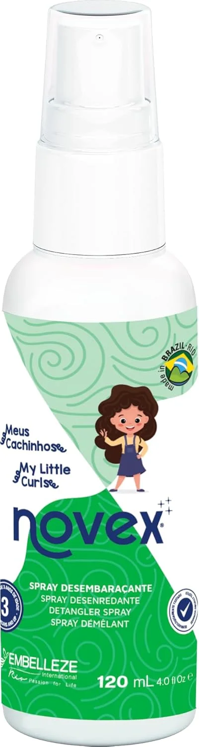 اسپری باز کننده گره مو نووکس مدل My Little Curls حجم 120 میلی لیتر غنی شده با روغن کرچک ارگانیک (مناسب برای انواع بافت موی فر)