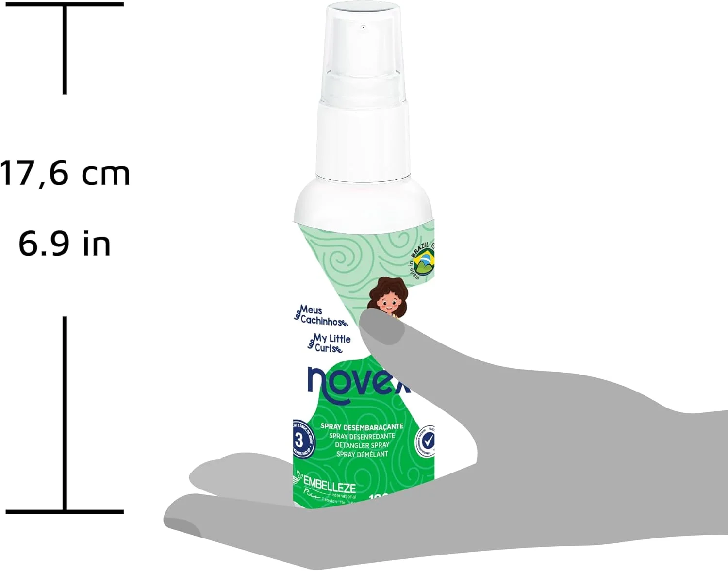 اسپری باز کننده گره مو نووکس مدل My Little Curls حجم 120 میلی لیتر غنی شده با روغن کرچک ارگانیک (مناسب برای انواع بافت موی فر)