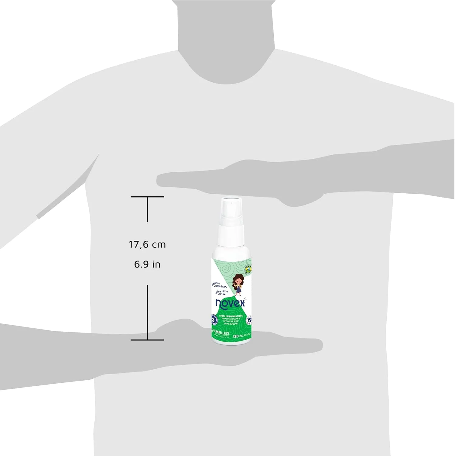 اسپری باز کننده گره مو نووکس مدل My Little Curls حجم 120 میلی لیتر غنی شده با روغن کرچک ارگانیک (مناسب برای انواع بافت موی فر)