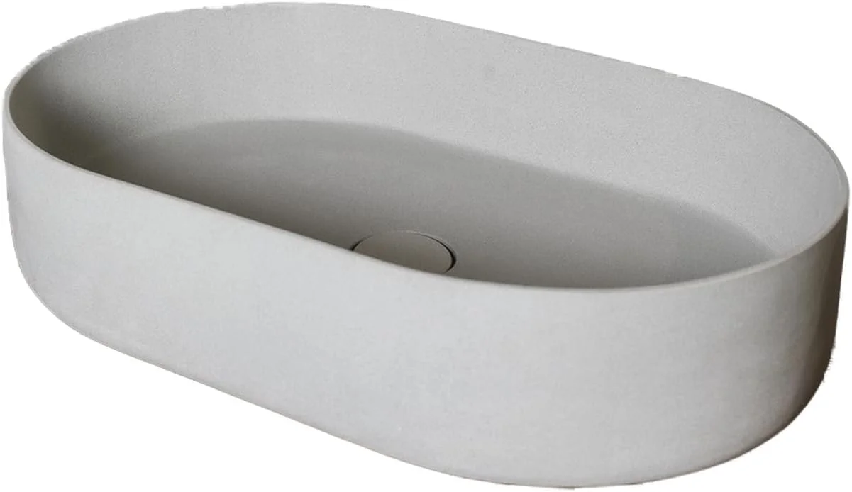 روشویی روکار کالیاری 600 میلی‌متری طرح سنگ خاکستری