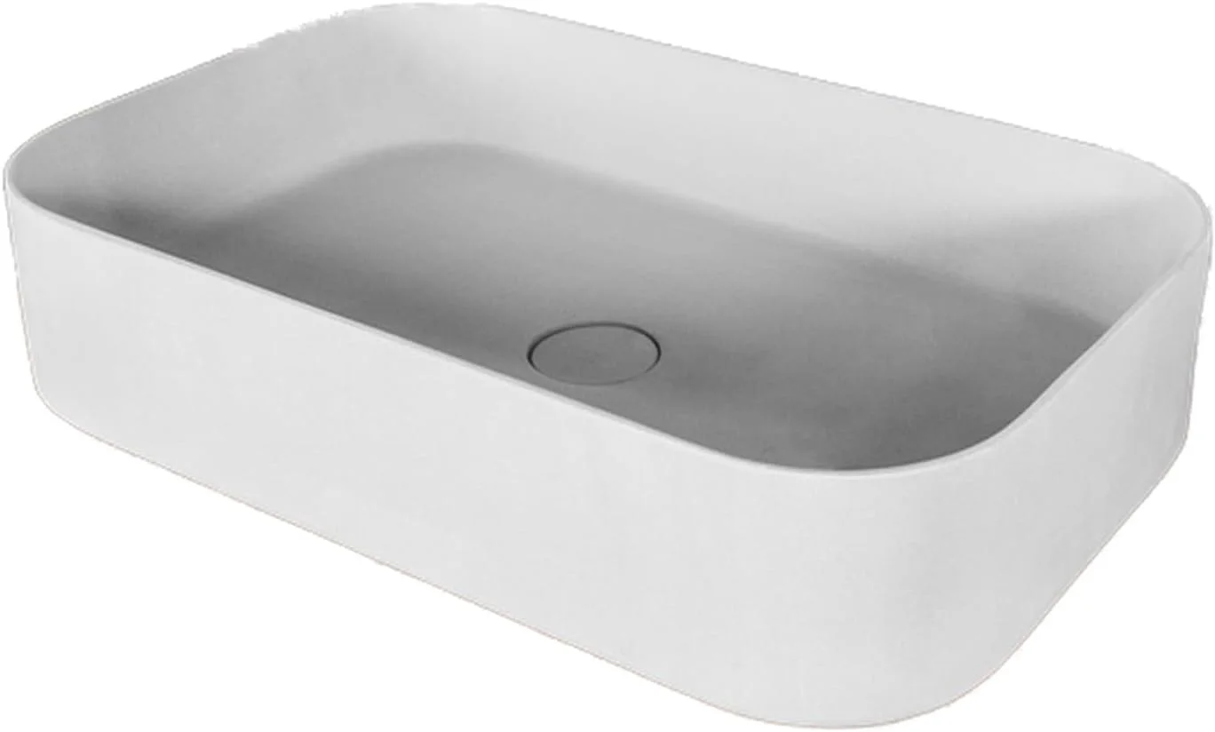 روشویی روکار باگنو دیزاین مدل کاتانیا 600 میلی متر سنگ خاکستری