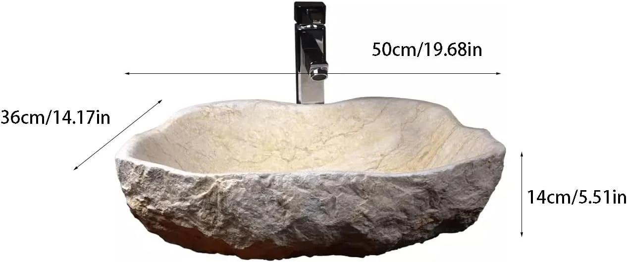 سینک روشویی سنگی، کاسه روشویی مدرن و خلاقانه مناسب فضای باز، حمام، منزل، بالکن
