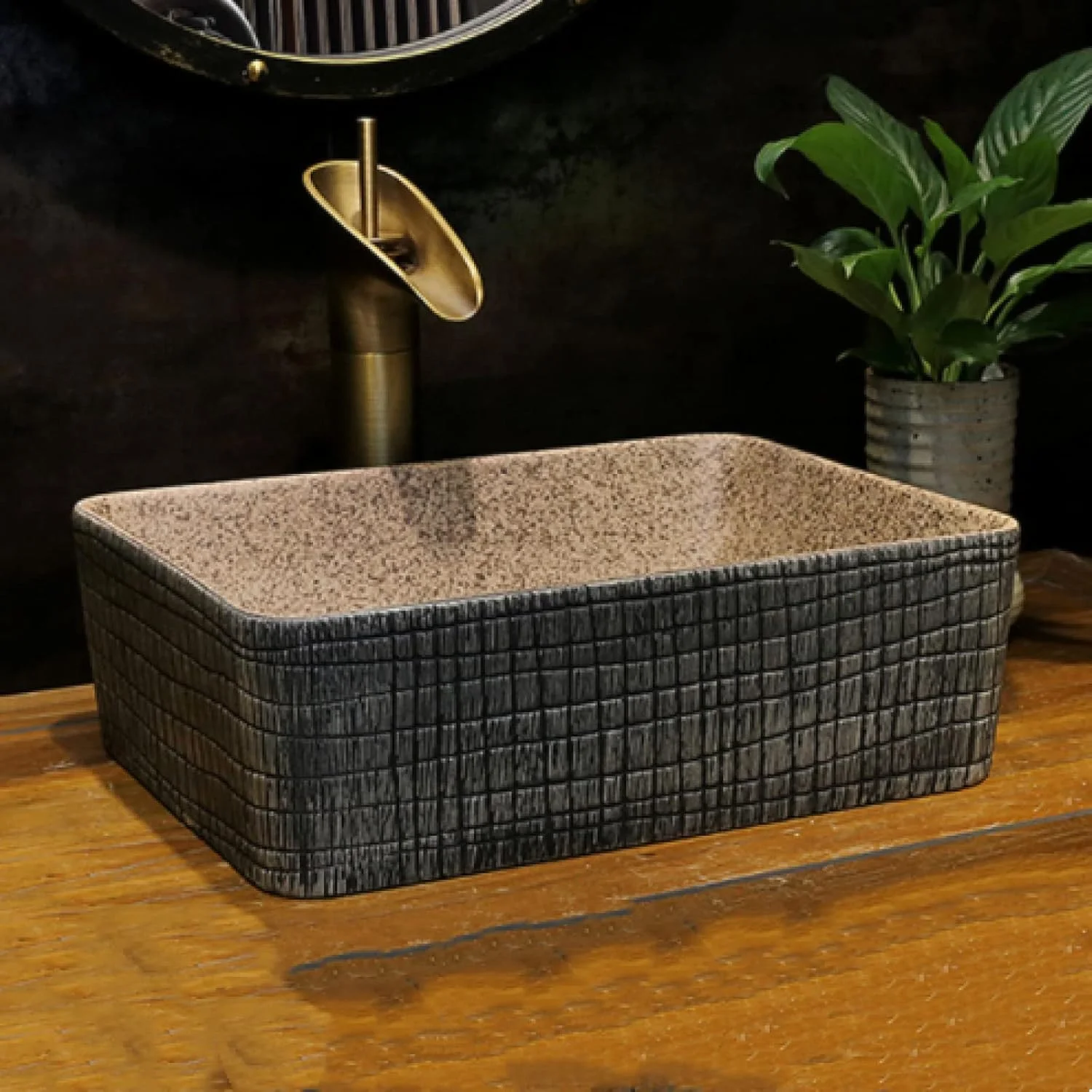 روشویی گرانیتی طرح سنگ، سرامیکی کوچک مناسب روشویی خانگی - 6 روشویی گرانیتی طرح سنگ، سرامیکی کوچک مناسب روشویی خانگی - 6