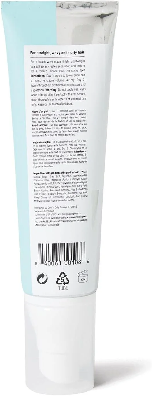 اسپری حالت دهنده مو One 'n Only Zero Fuss، سبک، ایجاد کننده بافت و تفکیک بدون حس چسبندگی، پوشش مات، بدون ایجاد خشکی، طراحی شده برای ایجاد حجم، 118 میلی لیتر اسپری حالت دهنده مو One 'n Only Zero Fuss، سبک، ایجاد کننده بافت و تفکیک بدون حس چسبندگی، پوشش مات، بدون ایجاد خشکی، طراحی شده برای ایجاد حجم، 118 میلی لیتر