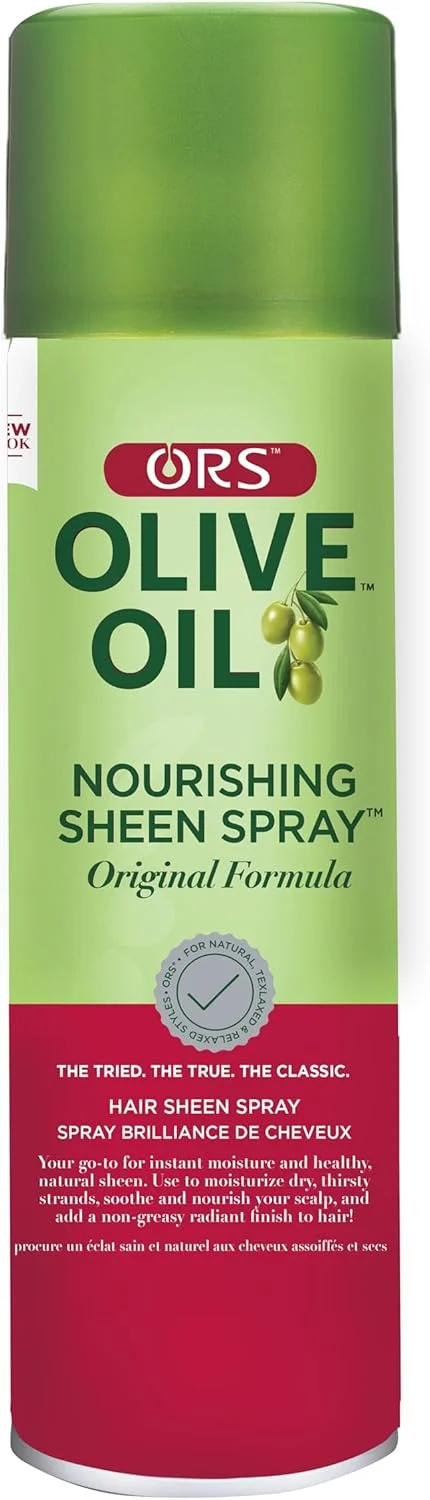 اسپری براق کننده و مغذی مو روغن زیتون او آر اس 250 میلی لیتر | ایجاد درخشش طبیعی و سالم برای موهای خشک و تشنه | برای موهای صاف، براق و بدون وز