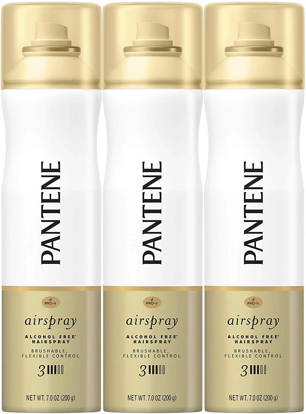 اسپری موی پنتن، نرم کننده و لطیف کننده، Pro-V Level 3 Airspray، مقاوم در برابر رطوبت، 207 میلی لیتر (بسته 3 عددی)