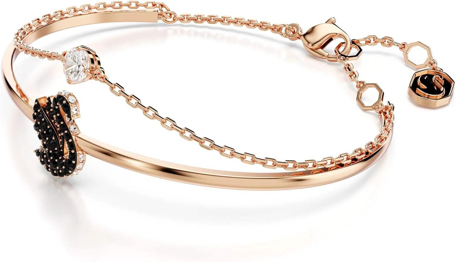 دستبند قو نگین دار