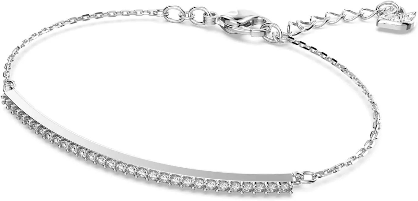 دستبند سواروسکی Lovely Only، سفید، روکش رودیوم، تک سایز، کریستال دستبند سواروسکی Lovely Only، سفید، روکش رودیوم، تک سایز، کریستال