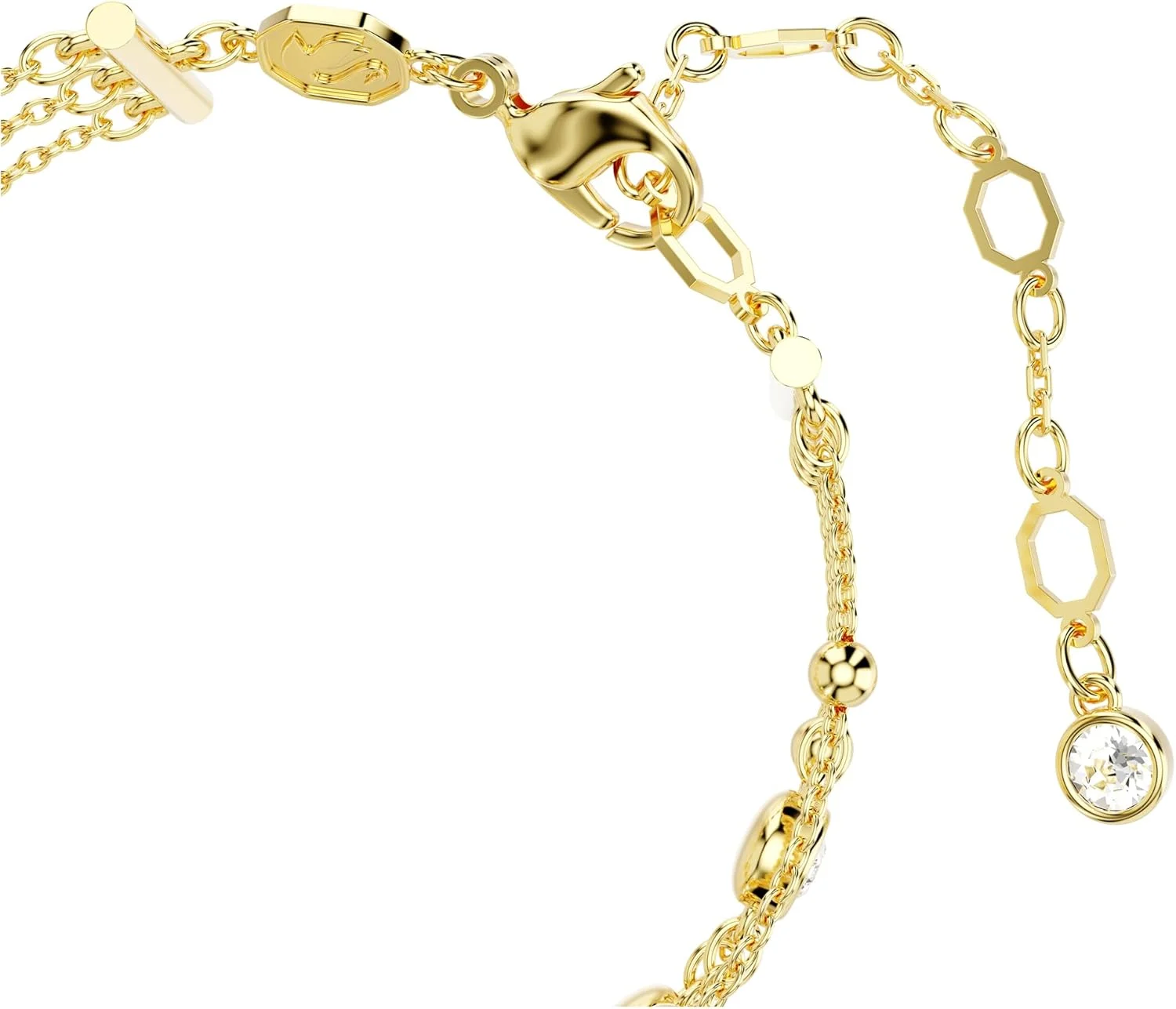 دستبند پهن زنانه سواروسکی مدل Imber، برش گرد، سفید، با روکش طلایی دستبند پهن زنانه سواروسکی مدل Imber، برش گرد، سفید، با روکش طلایی