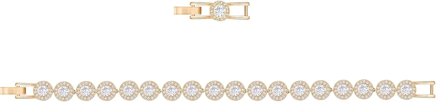 مجموعه جواهرات کریستالی زنانه سواروسکی مدل Angelic، روکش طلای رزگلد و طلایی